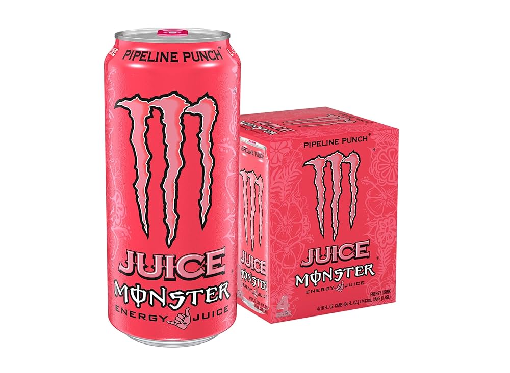 Amazon.com : Monster Energy, Pipeline Punch, 16 fl oz, 4